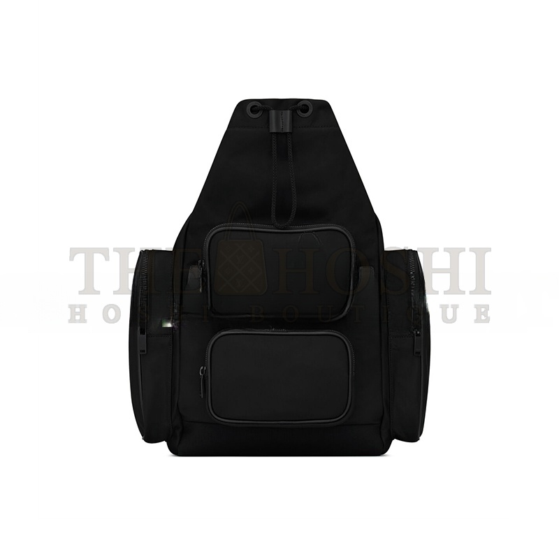Y51 CITY MULTI-POCKET BACKPACK IN ECONYL®, SMOOTH LEATHER AND NYLON 437110FAACZ1000 (42*34*22cm) Master Quality